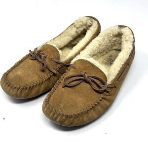 UGG Dakota Sheepskin Suede Moccasins Slippers Chestnut Women’s 8